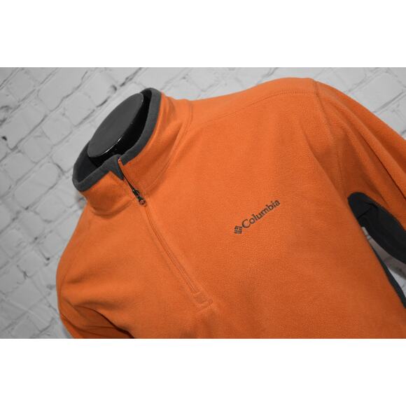 Columbia Fleece Jacket Pullover 1/4 Zip Mens Size 2XL Camping Hiking Polyester - Picture 1 of 6